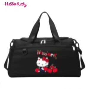 Sanrio Hello Kitty Black Duffle Travel Bag